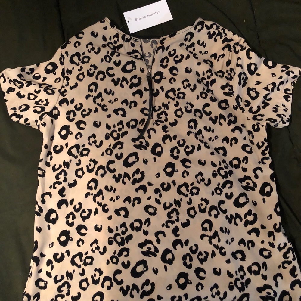 Dress blouse leopard print